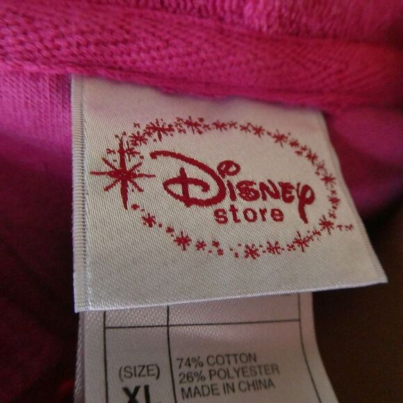 Disney Store Mickey Mouse Icon Head Ears Full Zip Hooded Sweatshirt Terrycloth - Picture 5 of 8